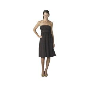 J Crew Black Silk Chiffon Strapless Cocktail Y2K Mini Dress LBD Size 2 XS S 0